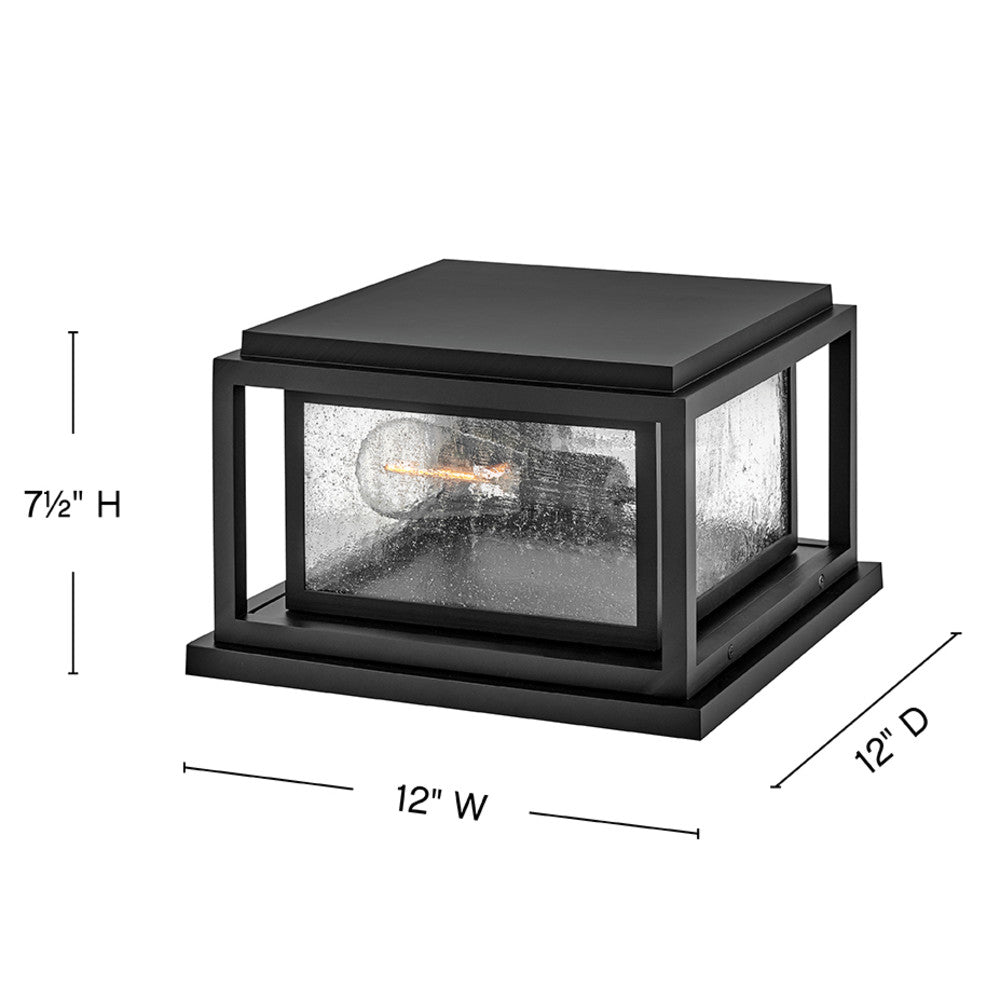 Clearwater Coastal Outdoor Pier Mount - Small - Black - Low Voltage (12v)