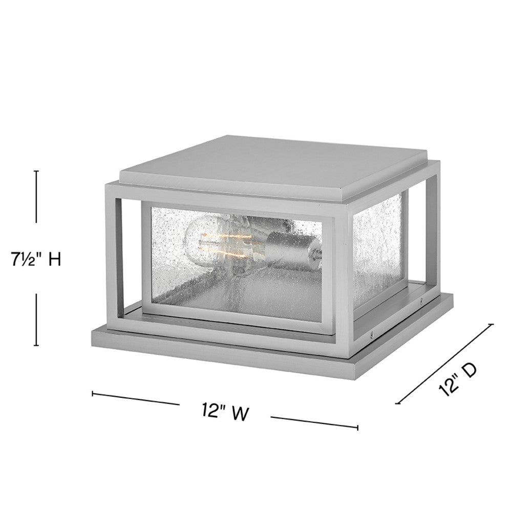 Clearwater Coastal Outdoor Pier Mount - Small - Satin Nickel - Low Voltage (12v)