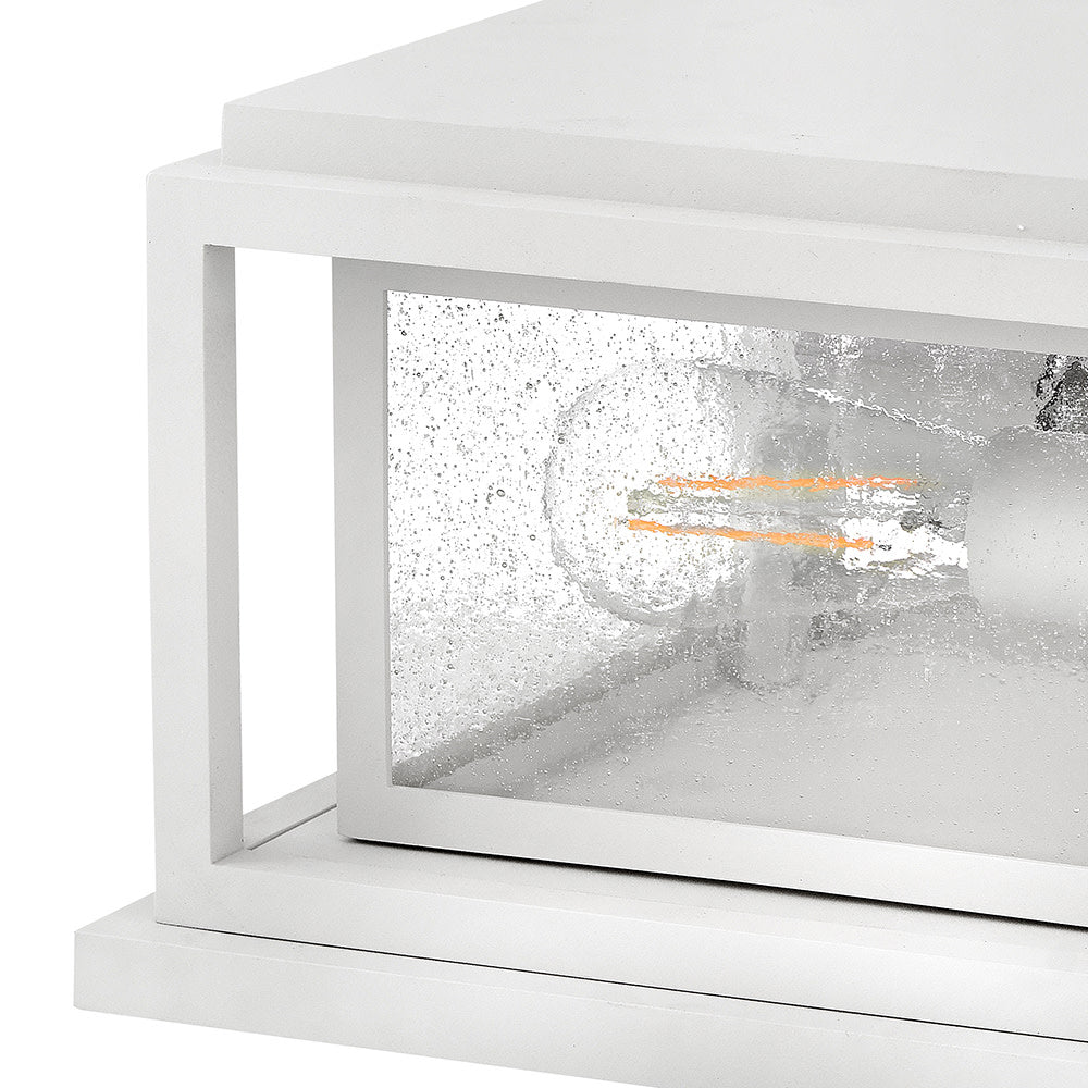 Clearwater Coastal Outdoor Pier Mount - Small - Textured White - Low Voltage (12v)