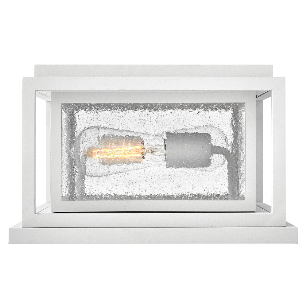 Clearwater Coastal Outdoor Pier Mount - Small - Textured White - Low Voltage (12v)