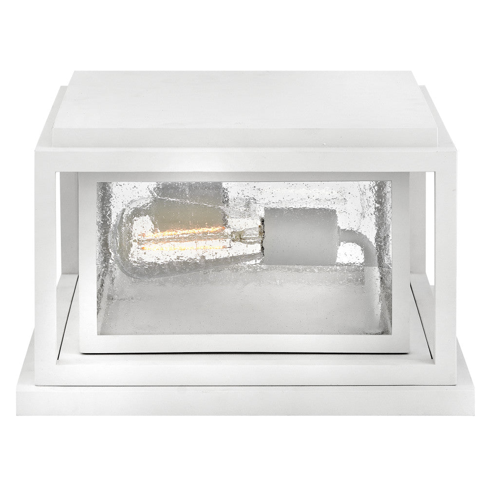 Clearwater Coastal Outdoor Pier Mount - Small - Textured White - Low Voltage (12v)