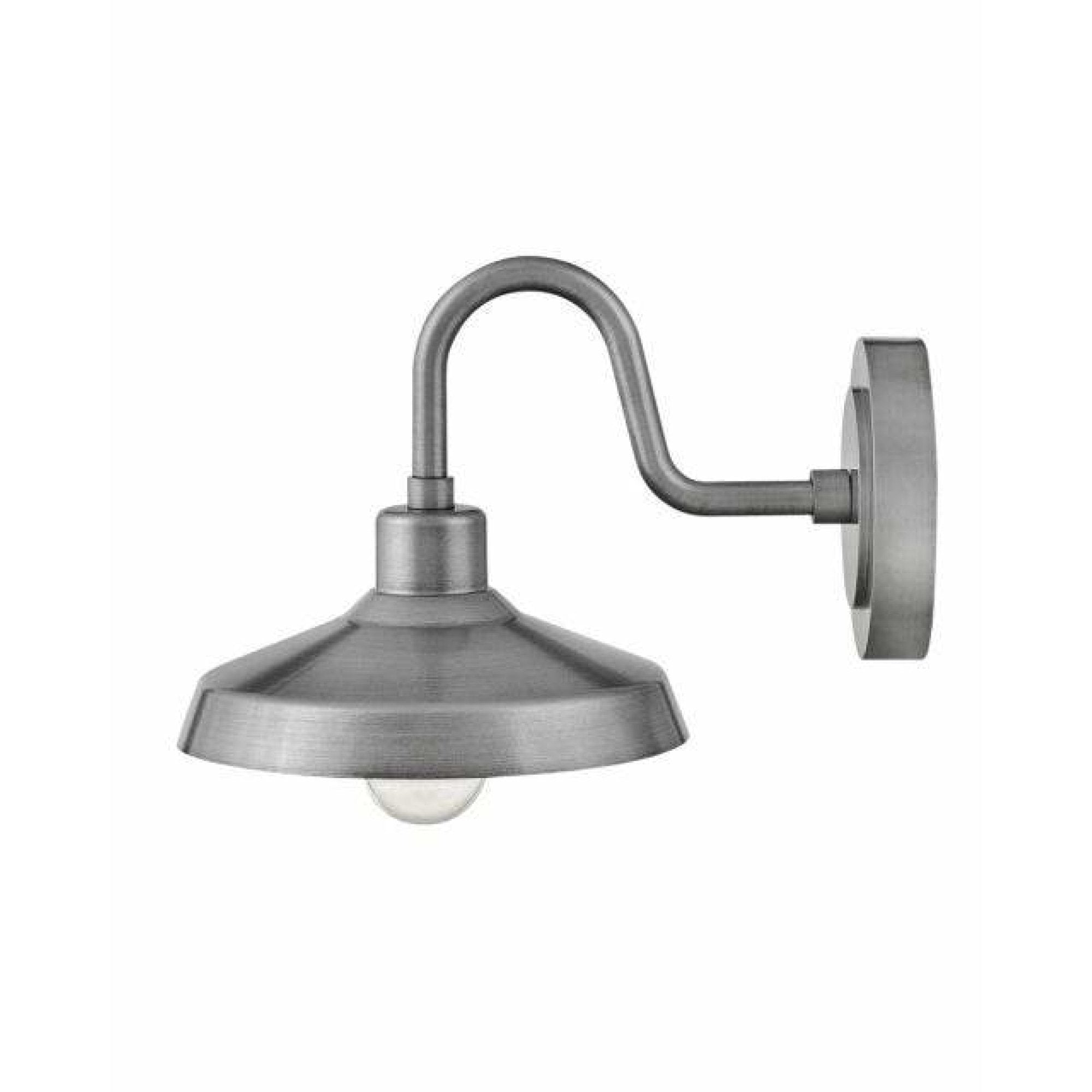Hinkley Forge Coastal Elements - Small Wall Mount Lantern 12076AL Antiqued Brushed Aluminum Coastal Lighting