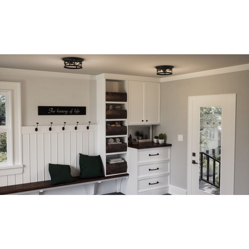 Marblehead Coastal Outdoor Flush Mount - Black